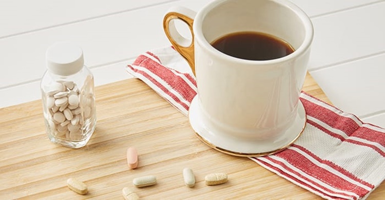 Drinking Vitamins with Coffee