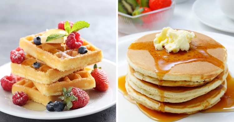 Which are healthier: pancakes or waffles?